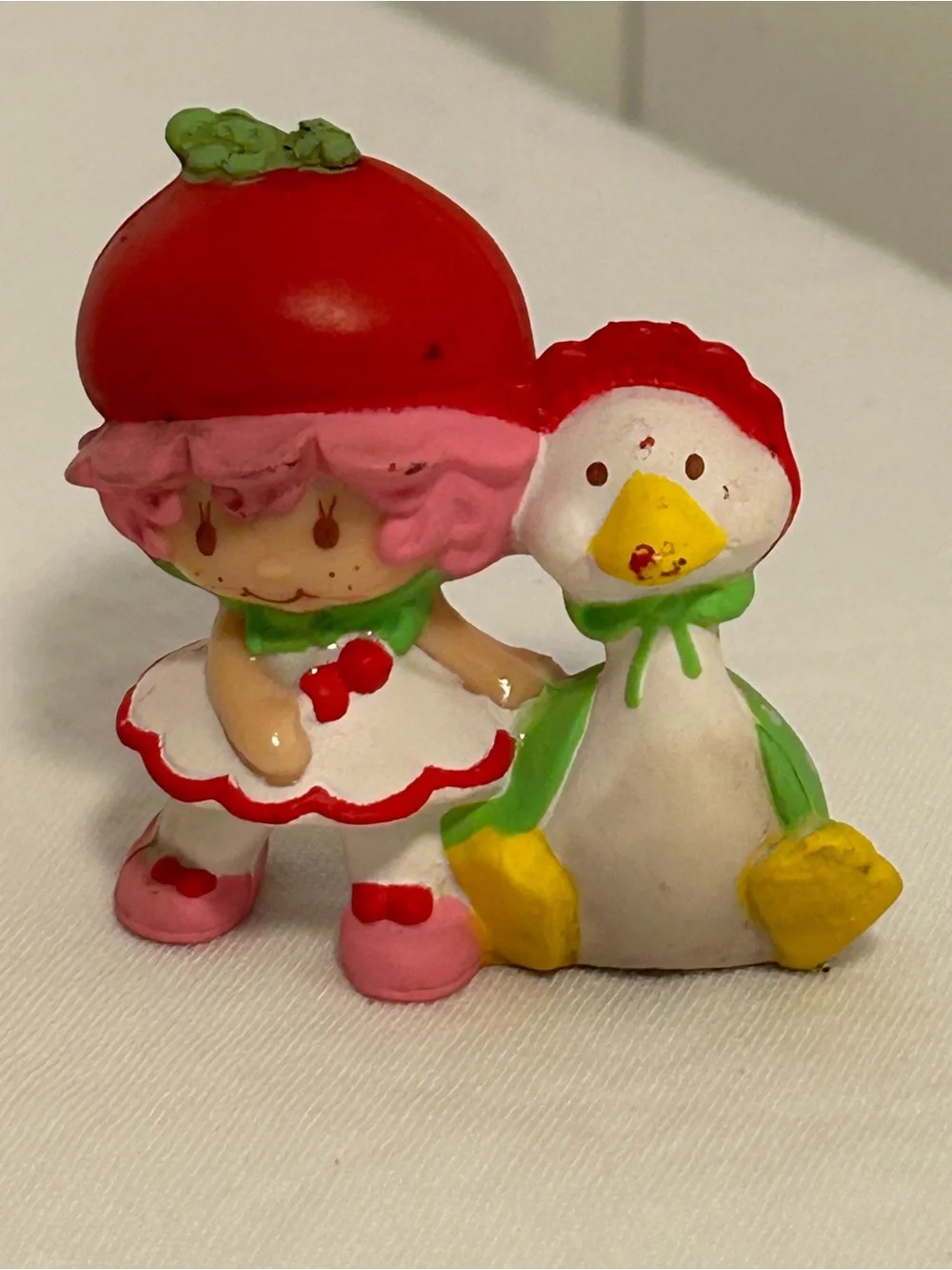 Vintage 1980s Strawberry Shortcake miniatures Lemon Meringue Cherry Cuddler SET